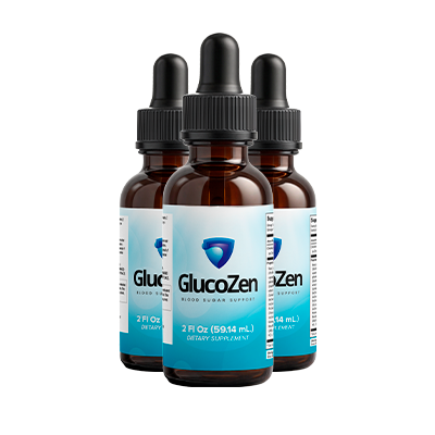 GlucoZen Drops 3 bottle package