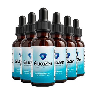 GlucoZen Drops 6 bottle package